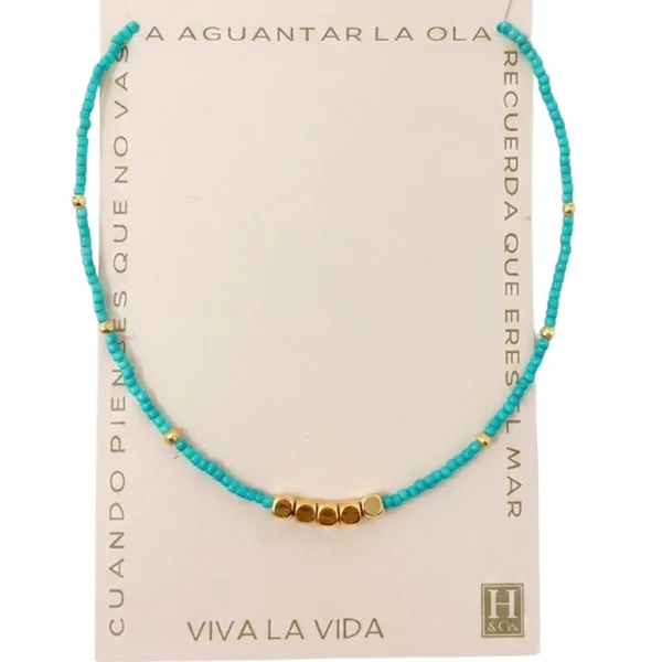 H&Co Collar Mostacilla Turquesa - Imagen 2