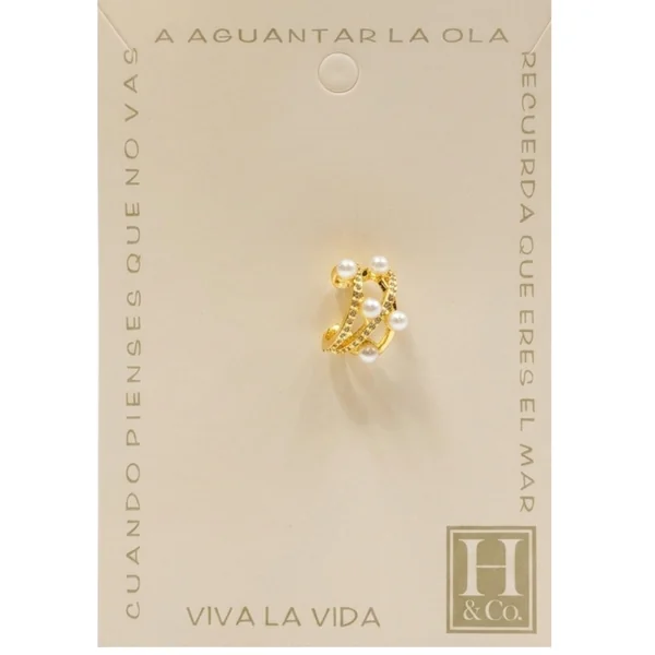 H&Co Ear cuffs Marea de Perlas - Imagen 2