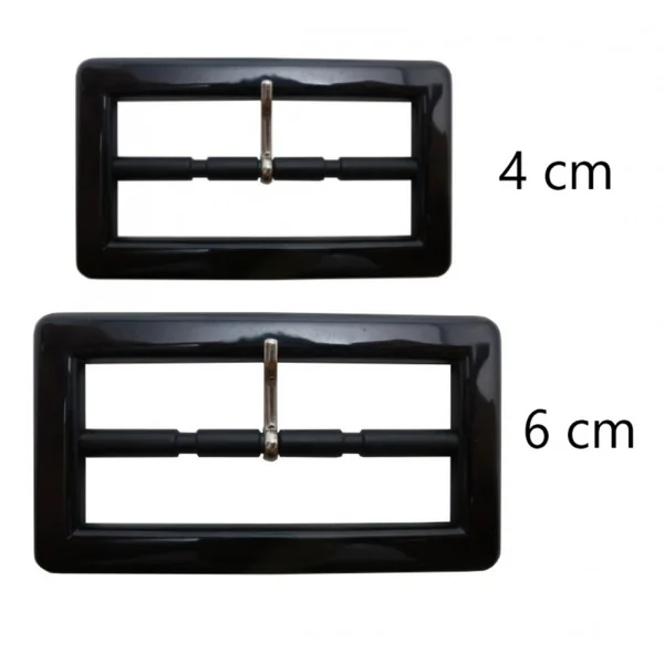Hebilla plástica rectangular negra