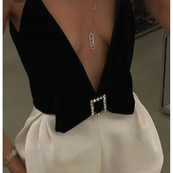 Hebilla Rectangular Elegante con Cristales Strass - Imagen 2