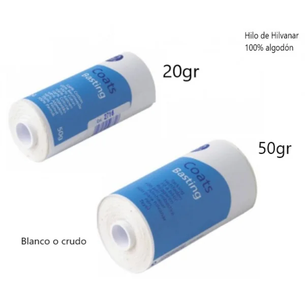 Hilo de Hilvanar Coats Basting 100% Algodón