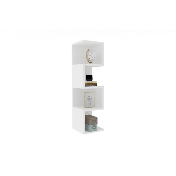 Houten boekenkast "Alin" - 27 x 25 x 95 cm - Wit