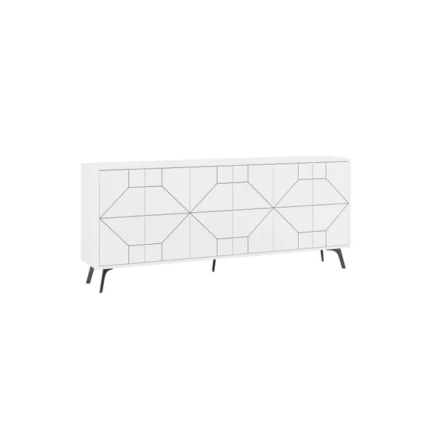 Houten buffetkast "Dune" - 184 x 35 x 77 cm - Wit