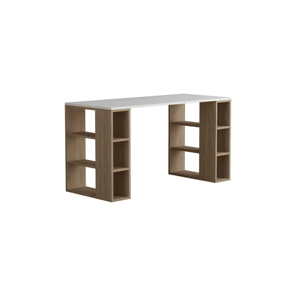 Houten bureau "Colmar" - 140 x 75 x 60 cm - Wit - Imagen 3