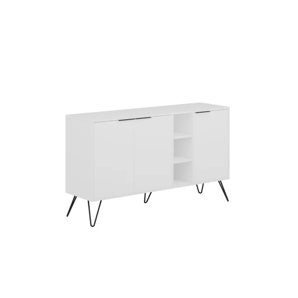 Houten dressoir "Clara" - 142 x 35 x 83 cm - Wit