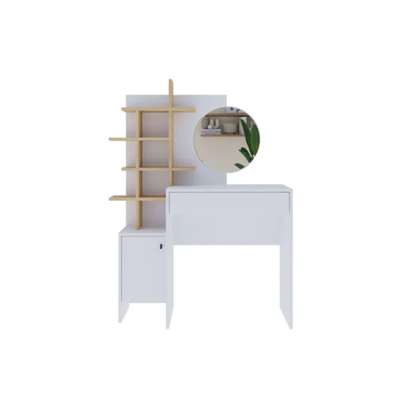 Houten make-up tafel "Mup" 105 x 35 x 151 cm - Wit