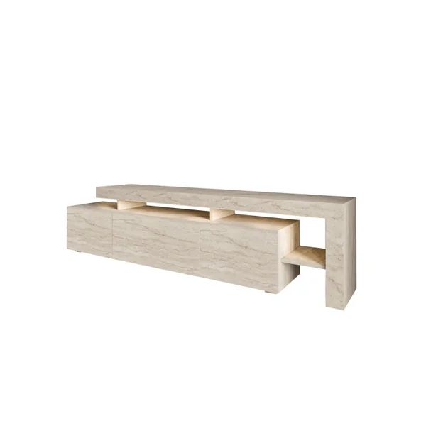 Houten TV-meubel "Beliz" - 192 x 37 x 53 cm - Travertin