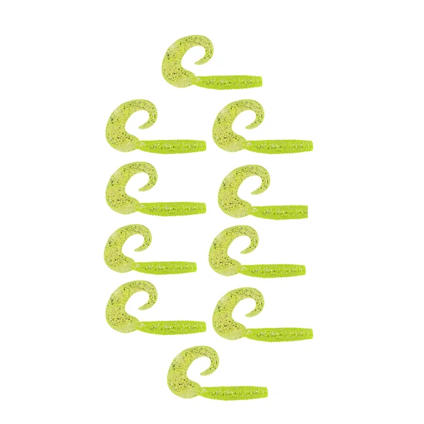 Hurricane 4" Cola rizada chartreuse/silver - Imagen 2