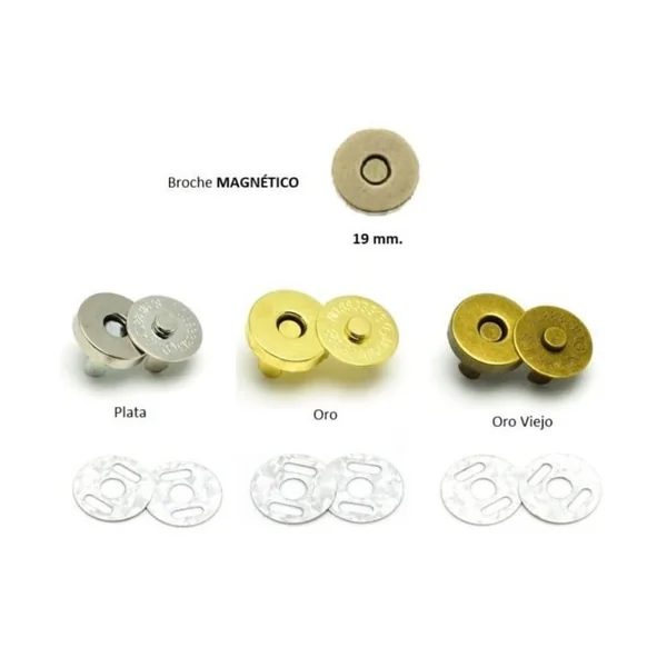 Imanes para Bolso 2cm - Cierre Magnético