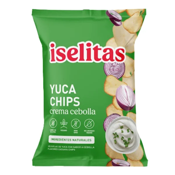 Iselitas Yuca Chips Con Crema de Cebolla 180 gr
