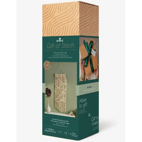 Kit Macramé DMC - Tapiz Olas de Nudos Boho Reciclado