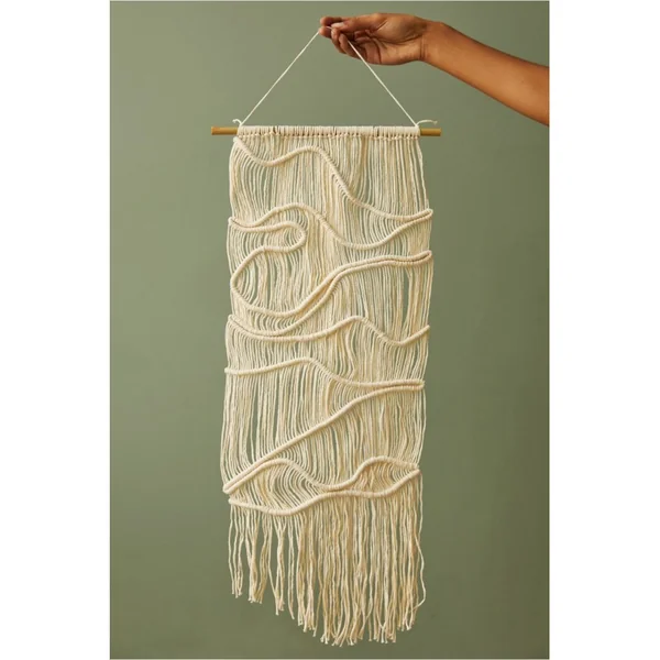 Kit Macramé DMC - Tapiz Olas de Nudos Boho Reciclado - Imagen 8