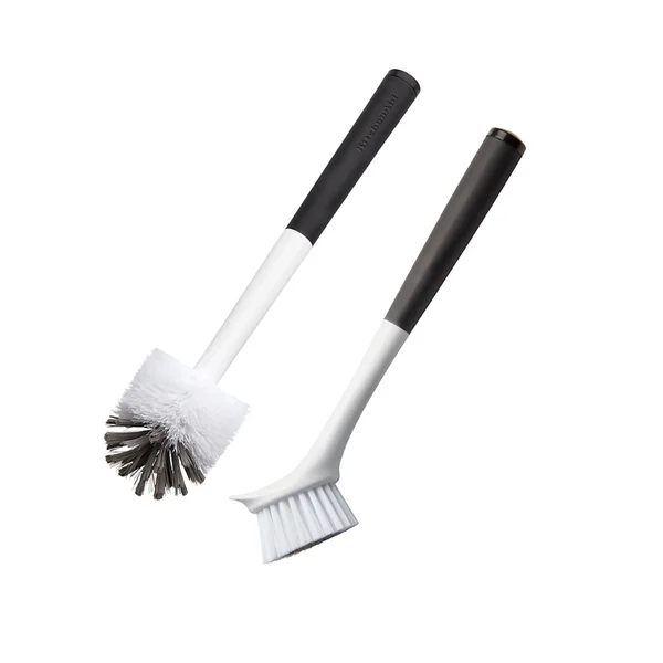 KitchenAid Set Cepillos de Limpieza 2 Pcs Blanco/Negro