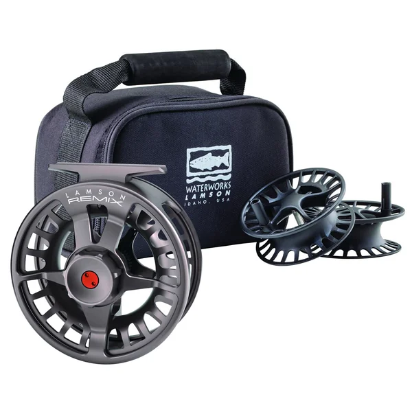 Lamson Remix carrete de mosca set smoke
