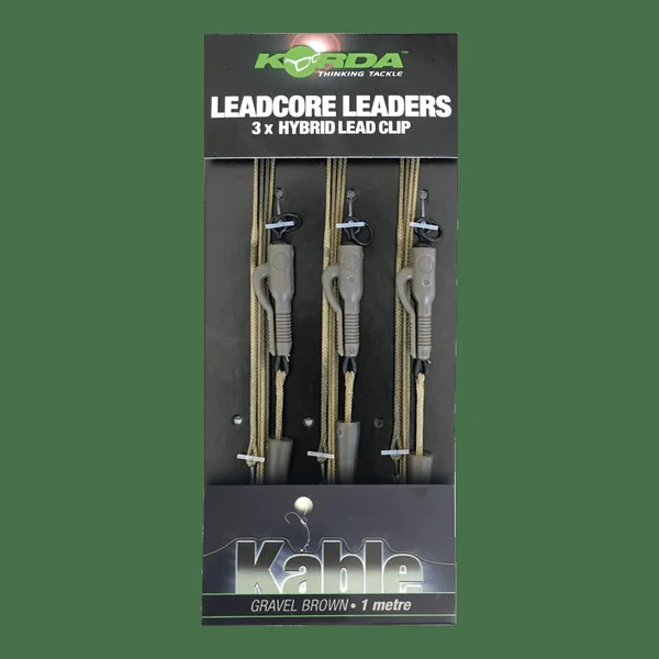 Leader de plomo - 100cm - Clip de plomo - 3 unidades