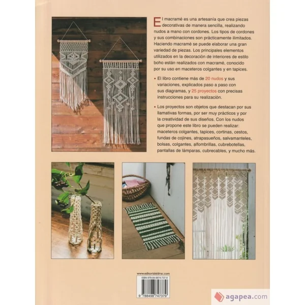 Libro "Decorar con Macramé" Drac - 25 Proyectos Explicados Paso a Paso - Imagen 2