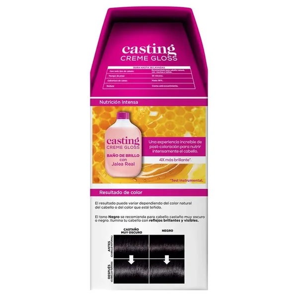 L'oreal Tinte Casting Creme Gloss 200 Negro Sin Amoniaco - Imagen 3