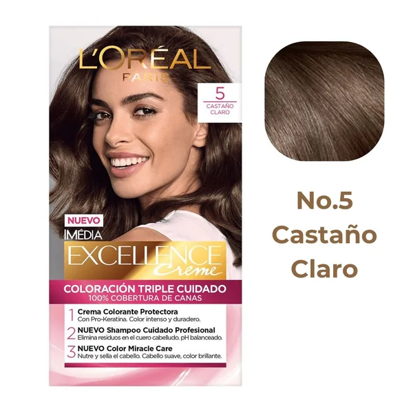 L'Oreal Tinte Excellence Creme 5 Castaño Claro