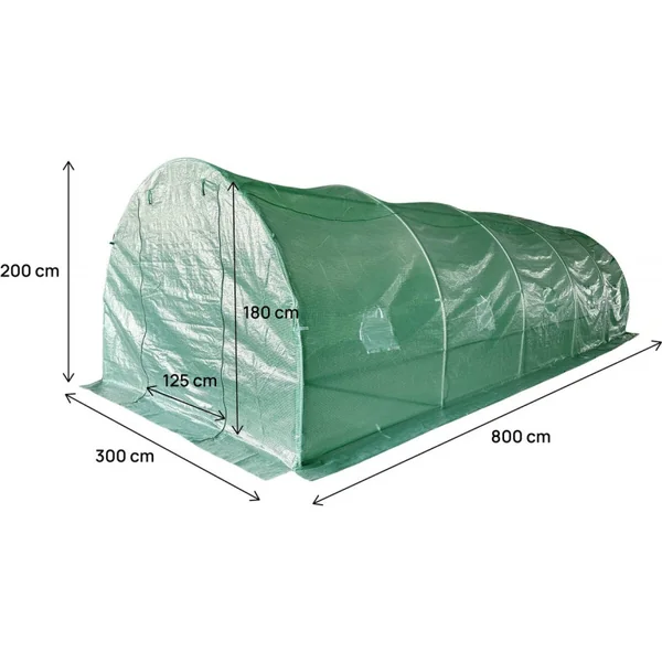 "Lys" Tuintunnelkas - 24 m² - 140g - Groen - Imagen 4