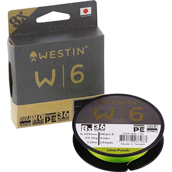 Línea trenzada Westin W6 8 Braid punch lima
