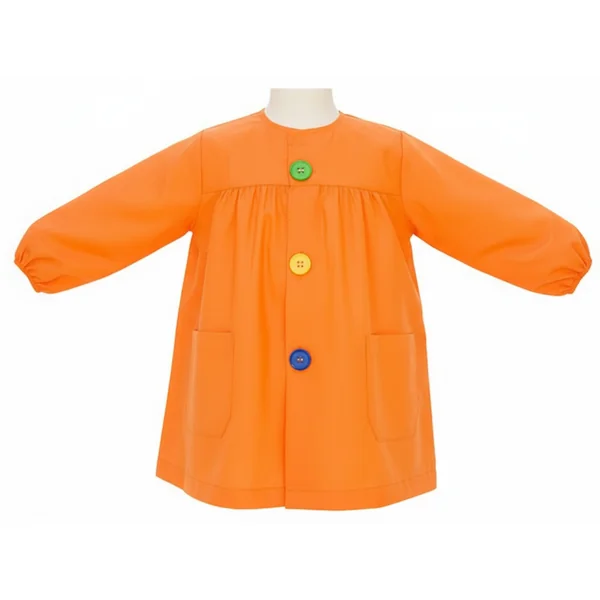 Mandilón Liso Naranja Botón Grande - Imagen 3