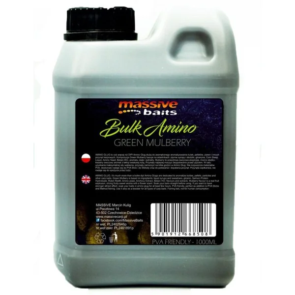 Massive Baits Bulk Amino Green Mulberry 1ltr