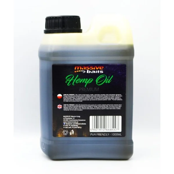 Massive Baits- Hemp Oil Premium 1000ml (Aceite de cañamón)