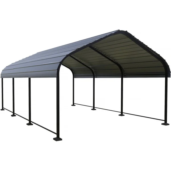 Metalen carport "Phoenix" - 13,5 m² - Grijs