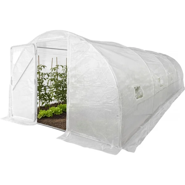 "Mimosa" Tunnelkas met deur - 18 m² - 180 g - Wit