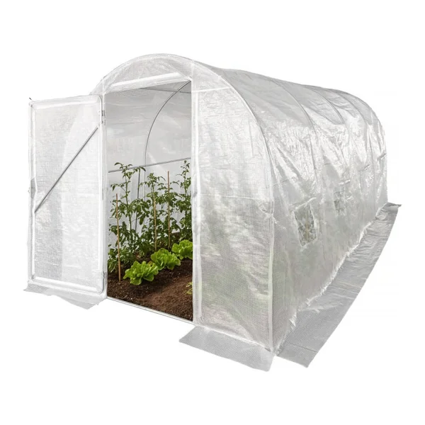"Mimosa" Tunnelkas met deur - 9 m² - 180 g - Wit