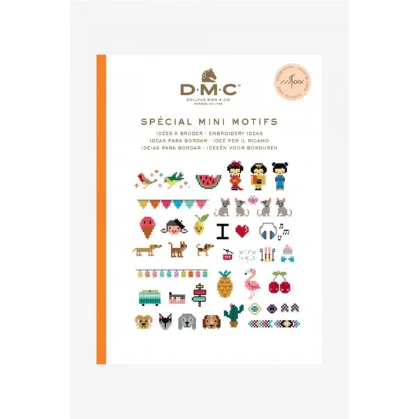 Mini Libro de Punto de Cruz DMC "Spécial Mini Motifs"