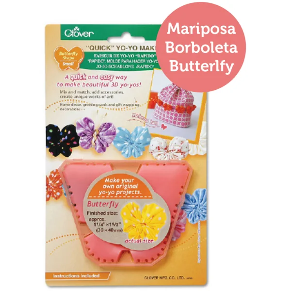Molde "Quick" Yo-Yo Maker Mariposa Clover - Imagen 7