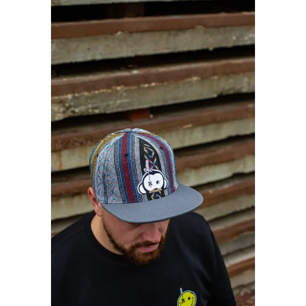 Monkey Climber Logo Patch Snapback Aztec with Grey Brim (USA)
