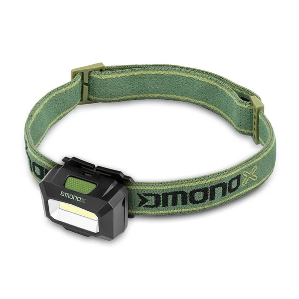 MonoX - Linterna frontal - LED blanco y verde