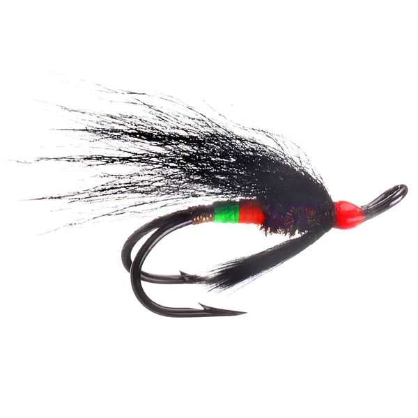 Mosca para salmón Superflies - Undertaker Red Head Black Double