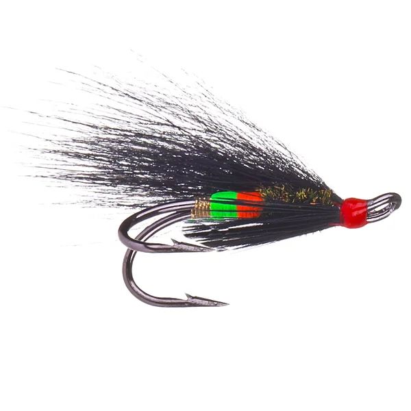 Mosca para salmón Superflies - Undertaker Red Head Black Double - Imagen 2