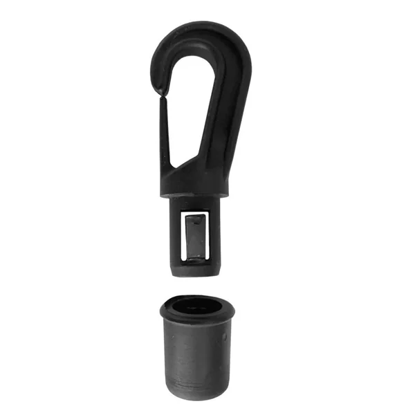 Mosqueton Nylon 5mm Autoblocante Negro