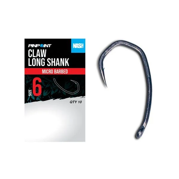 Nash Claw Long Shank Size 6 Micro Barbed