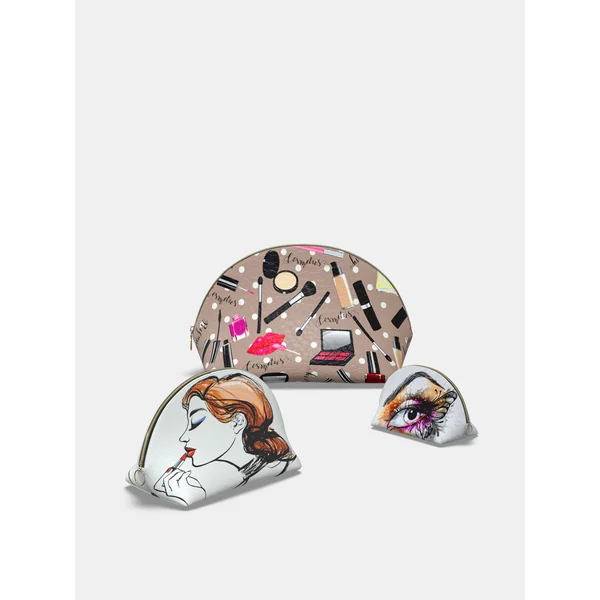 Neceser de belleza personalizado de cuero