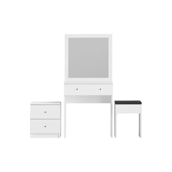 Nice" houten kaptafelset - 65 x 35 x 139 cm - Wit