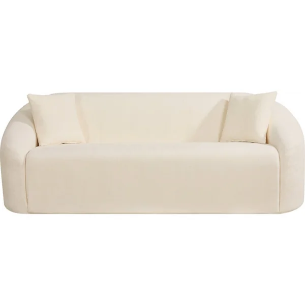 Ondine" stoffen rechte vaste bank - 3 zits - Beige