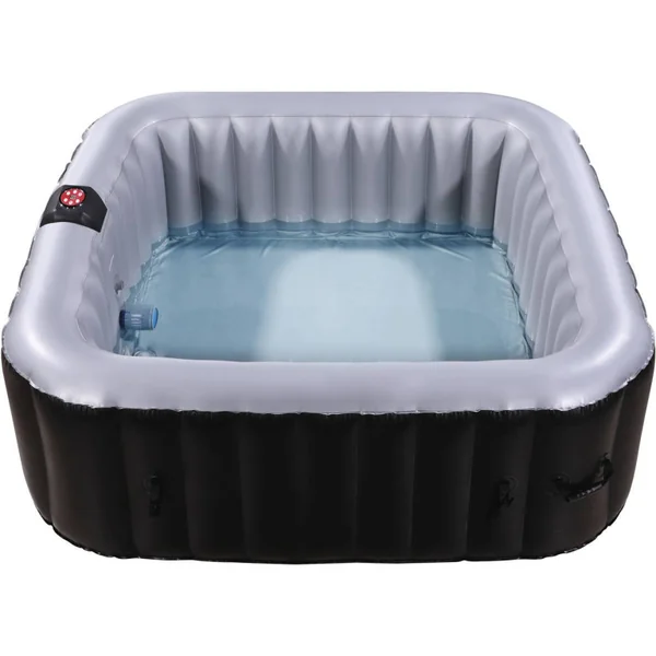 Opblaasbare jacuzzi spa pvc NICE - 6 zits - Grijs / Zwart - Imagen 3