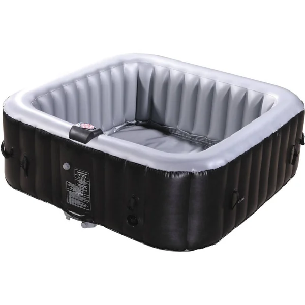Opblaasbare jacuzzi spa pvc NICE - 6 zits - Grijs / Zwart - Imagen 4