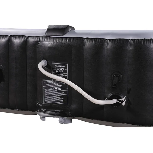 Opblaasbare jacuzzi spa pvc NICE - 6 zits - Grijs / Zwart - Imagen 7