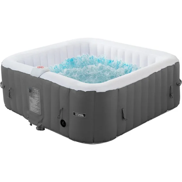 Opblaasbare jacuzzi spa pvc "RIVIERA" - 6 zits - Grijs / Wit