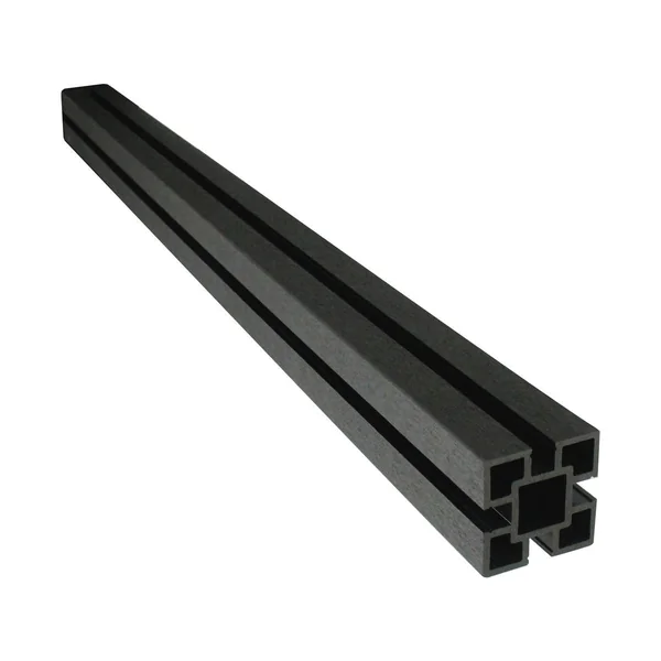 Paal composiet voor composiet schutting - Zwart