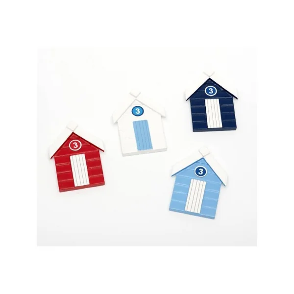 Pack de 12 imanes Caseta de Playa