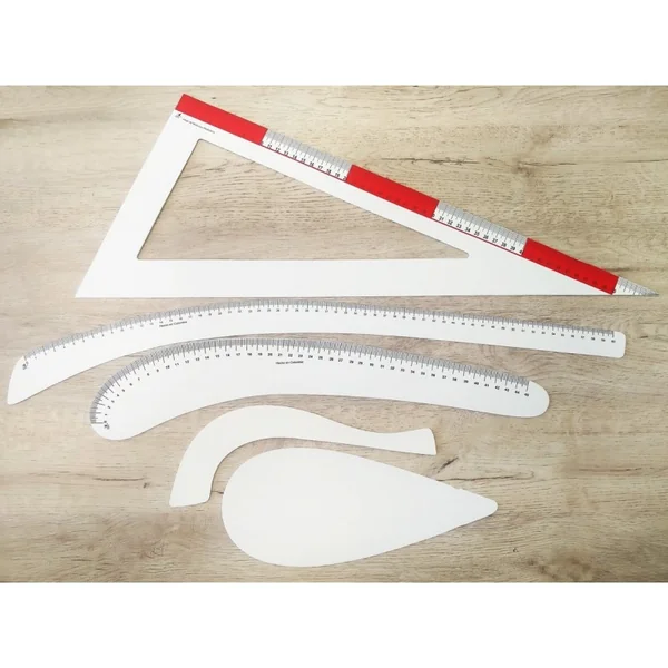 Pack de 5 reglas de modista de plástico flexible - Imagen 2