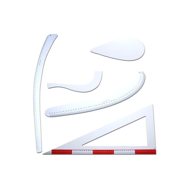 Pack de 5 reglas de modista de plástico flexible - Imagen 4