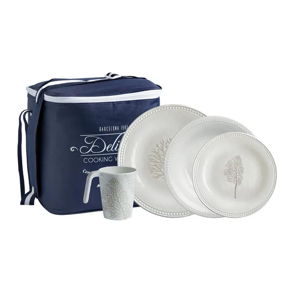 Pack Vajilla Melamina – Mare Beige 6 Servicios – 24 Pc